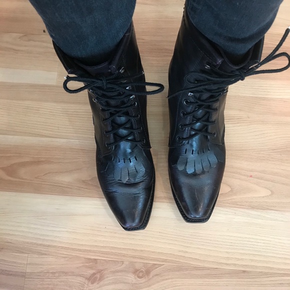 Stewert mfg co fine handmade boots leather cowgirl - Picture 7 of 8